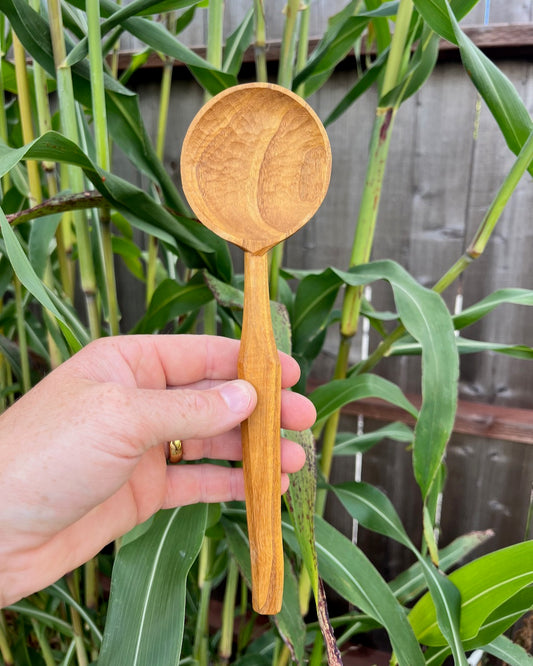 Round Mulberry Wood Spoon